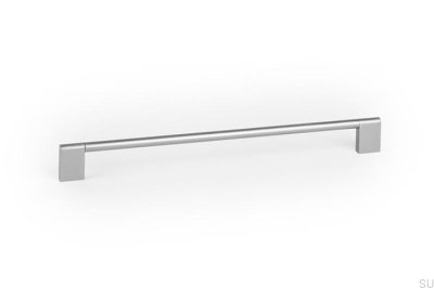 Nexx 256 Aluminium Gebürstetes Silber Länglicher Möbelgriff