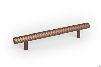 Boto 160 länglicher Möbelgriff, gebürstetes braunes Aluminium