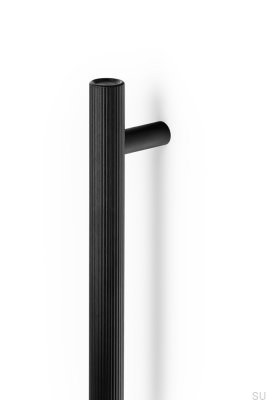 Boto 320 länglicher Möbelgriff, gebürstetes schwarzes Aluminium