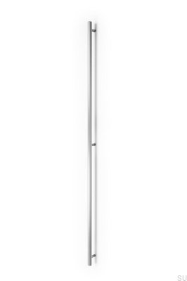 Boto Big 1024 länglicher Möbelgriff, gebürstetes silbernes Aluminium