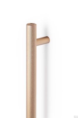 Boto Big 1024 länglicher Möbelgriff, gebürstetes Goldaluminium, Cava