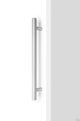 Boto Big 320 länglicher Möbelgriff, gebürstetes silbernes Aluminium