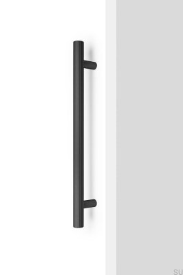 Boto Big 320 länglicher Möbelgriff, gebürstetes schwarzes Aluminium