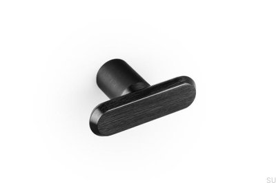 T-Bar Fase 52 Möbelknopf aus Aluminium, gebürstet schwarz