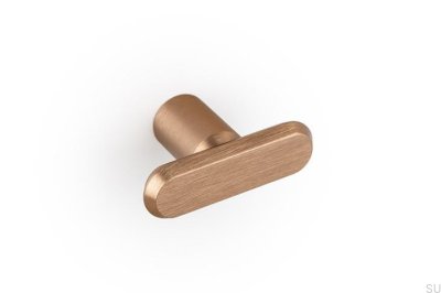T-Bar Fase 52 Aluminium-Möbelknopf, gebürstetes Gold, Cava