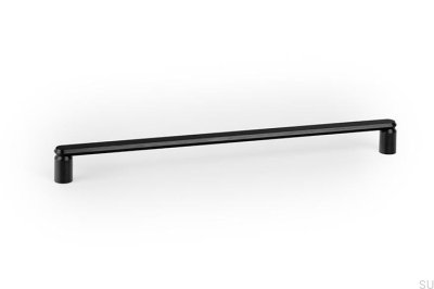 Fase 320 länglicher Möbelgriff, gebürstetes schwarzes Aluminium