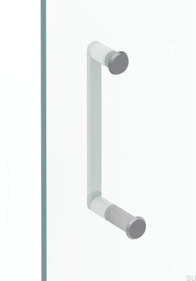 Phase 23 Duschtürgriff aus gebürstetem Aluminium, silberfarben