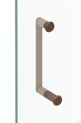 Phase 23 Duschtürgriff aus gebürstetem, braunem Aluminium