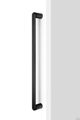 Fase Big 480 länglicher Möbelgriff, Aluminium, schwarz gebürstet