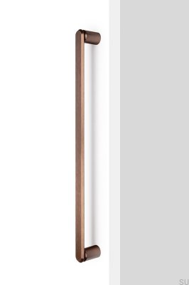 Fase Big 480 länglicher Möbelgriff, gebürstetes braunes Aluminium