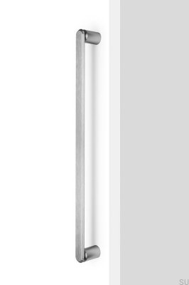 Einseitiger, länglicher Möbelgriff Fase Big 480 Aluminium Silber gebürstet