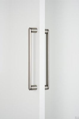 Doppelseitiger, länglicher Möbelgriff Fase Big 320 Aluminium Silber gebürstet