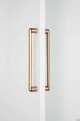 Doppelseitiger, länglicher Möbelgriff Fase Big 320 Aluminium Gold Brushed Cava