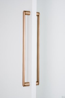 Doppelseitiger, länglicher Möbelgriff Fase Big 480 Aluminium Gold Brushed Cava