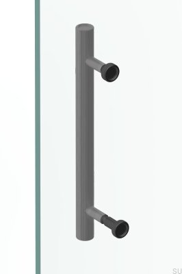 Boto 18 Duschtürgriff, Aluminium, gebürstet, Schwarz