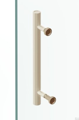 Boto 18 Aluminium Gold Gebürsteter Cava Duschtürgriff