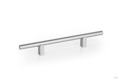 Kumo 128 Aluminium Gebürstetes Silber Länglicher Möbelgriff
