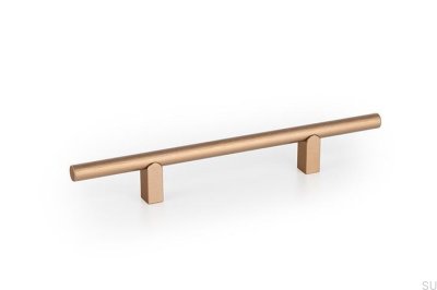 Kumo 128 Aluminium Gebürstetes Gold Cava Länglicher Möbelgriff