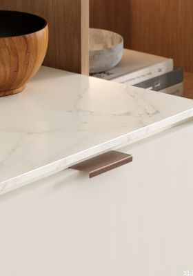 Way 64 Möbelgriff aus gebürstetem, braunem Aluminium