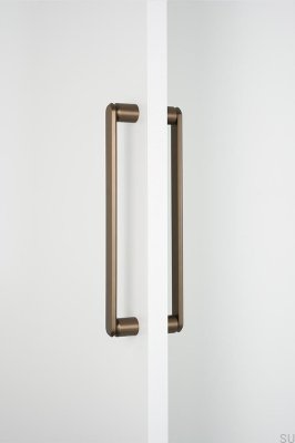 Fase Big 320 doppelseitiger, länglicher Möbelgriff, Aluminium, Braun, Gebürstet