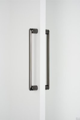 Doppelseitiger, länglicher Möbelgriff Fase Big 320 Aluminium Schwarz Titan Poliert PVD