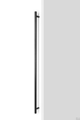 Boto Big 1024 doppelseitiger, länglicher Möbelgriff, gebürstetes schwarzes Aluminium