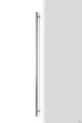 Boto Big 1024 länglicher Möbelgriff, gebürstetes silbernes Aluminium