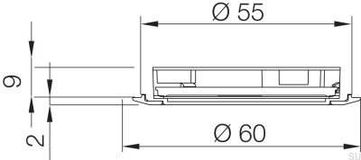 LED-Strahler Stella Flat 2700K IP44 3W Silber