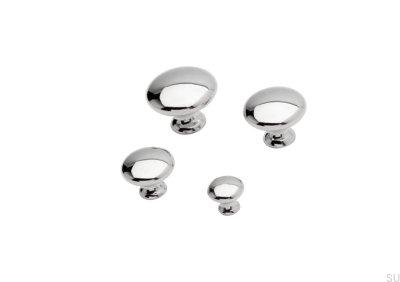 Möbelknopf 24226-35 Silber poliert Nickel