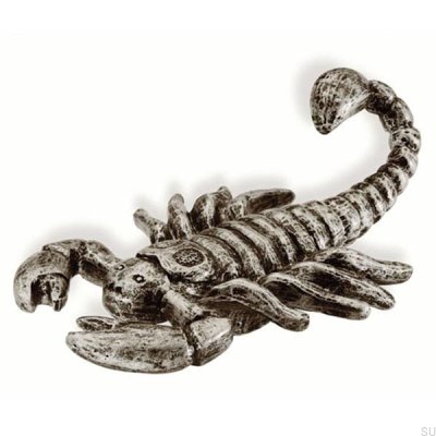 Möbelknopf. Stufe. Skorpion. Antikes Schwarz