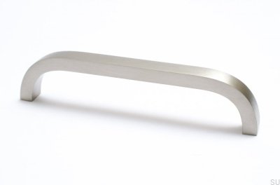 Langer Möbelgriff Slim 128, Silber, Stahl, Gebürstet