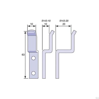 Griff mit Schnappverschluss für ein Fenster 5143 20 Nickel poliert