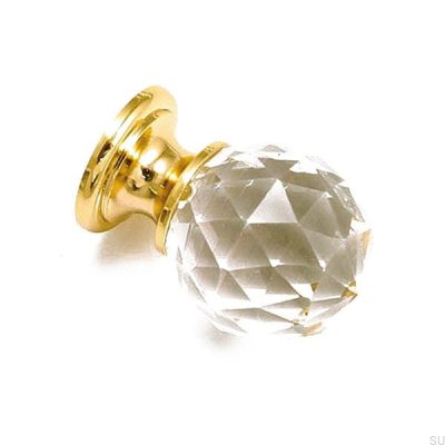 Möbelknopf 9993 Swarovski-Kristall mit Goldbasis