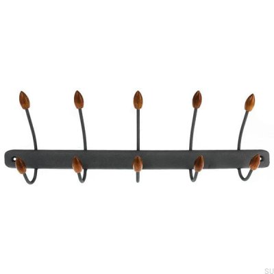 Wandaufhänger 80044 Grau mit Holzenden