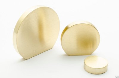 Möbelknopf Globe 20 Messing gebürstet unlackiert