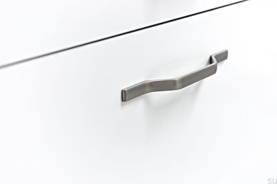 Cha-Cha 160/192 Länglicher Möbelgriff Gebürstetes Silber