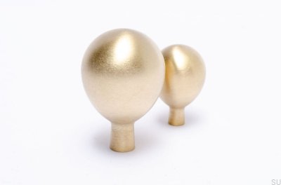 Möbelknopf Drop 28 Messing gebürstet unlackiert