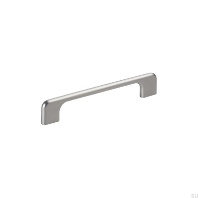Länglicher Möbelgriff Doppia 128/160 Silber Aluminium