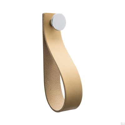 Wandaufhänger Loop Strap Naturleder mit Chrom