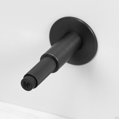 Türstopper mit Kreuzmotiv aus Messing und gebrannter Bronze zur Wandmontage