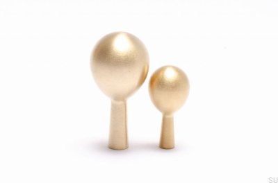 Drop 56 Wandhalter aus goldfarbenem Messing, gebürstet, unlackiert