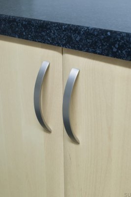 Langer Möbelgriff Yazz 128 Silver Brushed