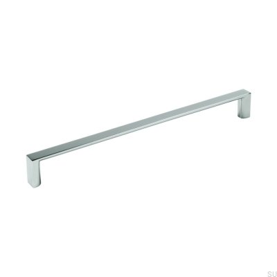 Länglicher Möbelgriff 735 224 Chrom poliert