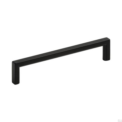Länglicher Möbelgriff Soft 128 Metal Black