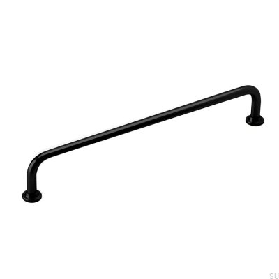 Länglicher Möbelgriff 1353 128 Schwarzes Metall