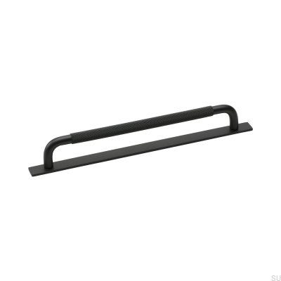 Länglicher Möbelgriff mit Unterlegscheibe Helix 224 Aluminium Schwarz